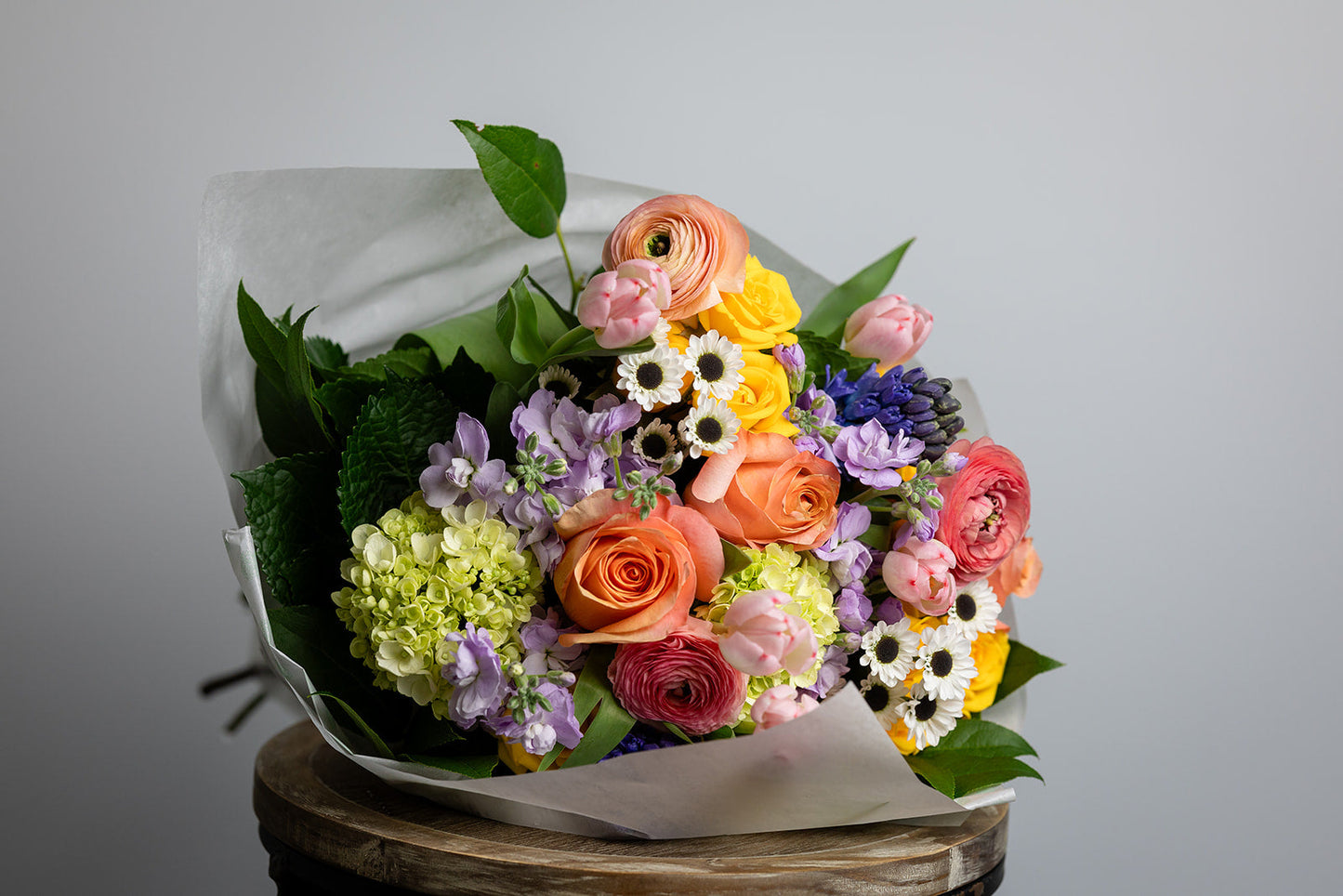 Spring Cutting Garden Wrapped Bouquet