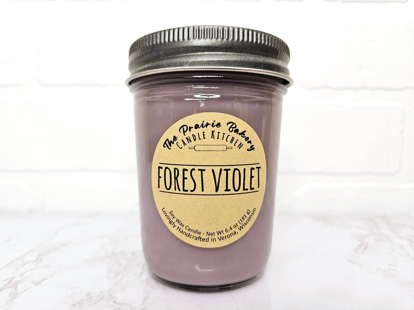 Forest Violet | Clean, Floral, Woodsy Scented Soy Wax Candle