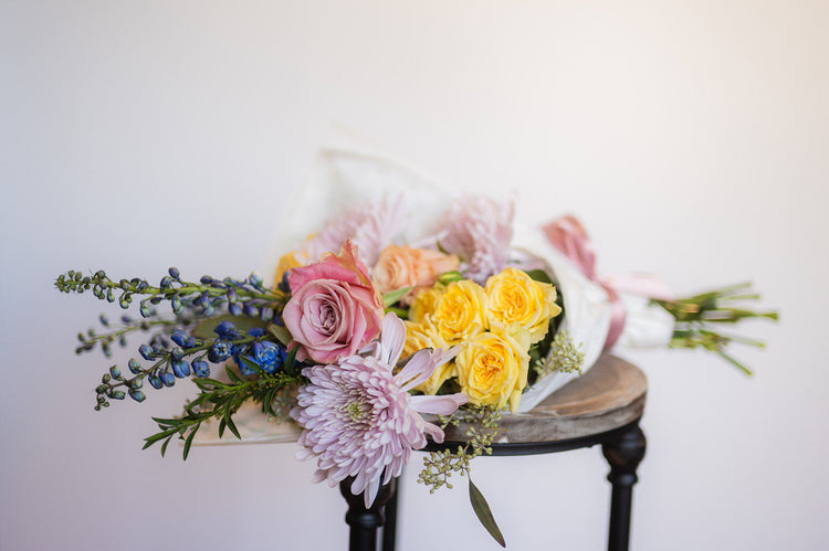 Pure sorbet wrapped bouquet