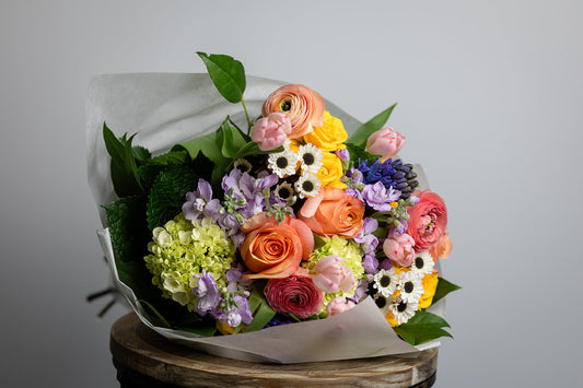 Spring Cutting Garden Wrapped Bouquet