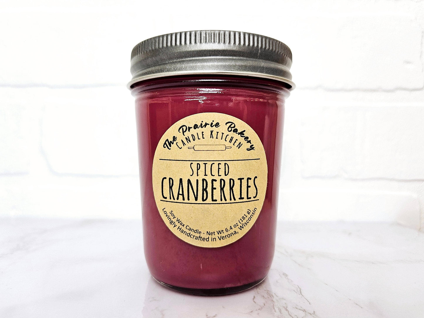 Spiced Cranberries | Holiday Fruit Scented Soy Wax Candle